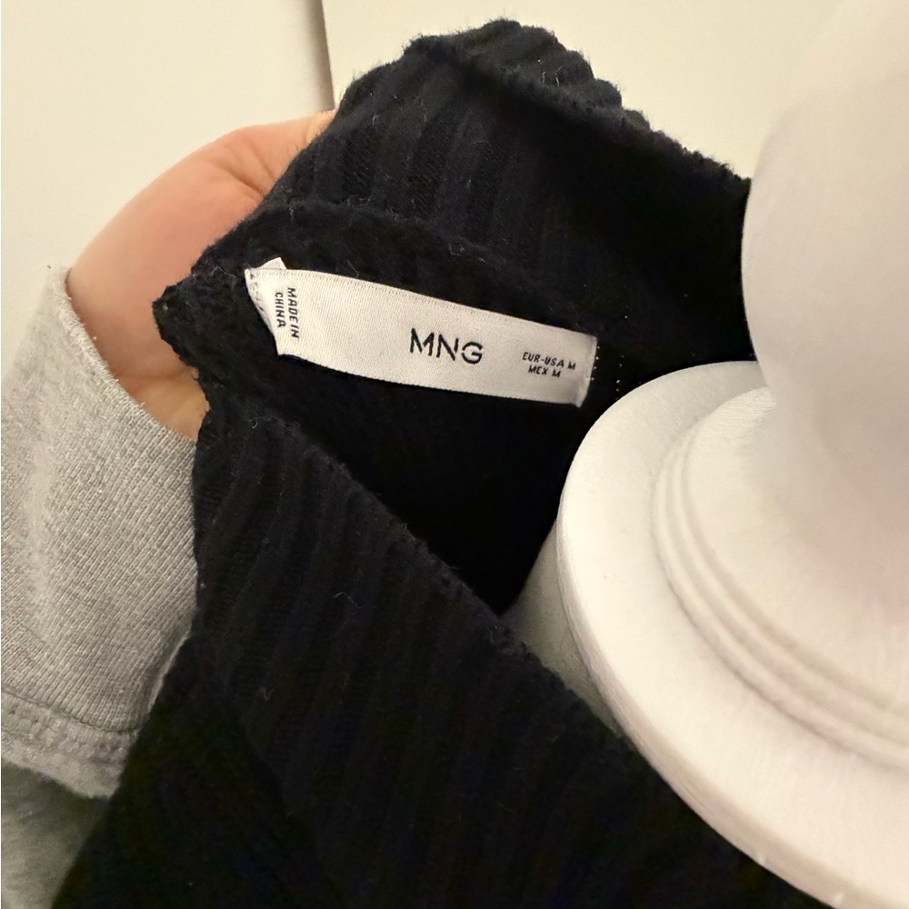 Mango Black and Cream Turtleneck Sweater - Picture 4 of 4